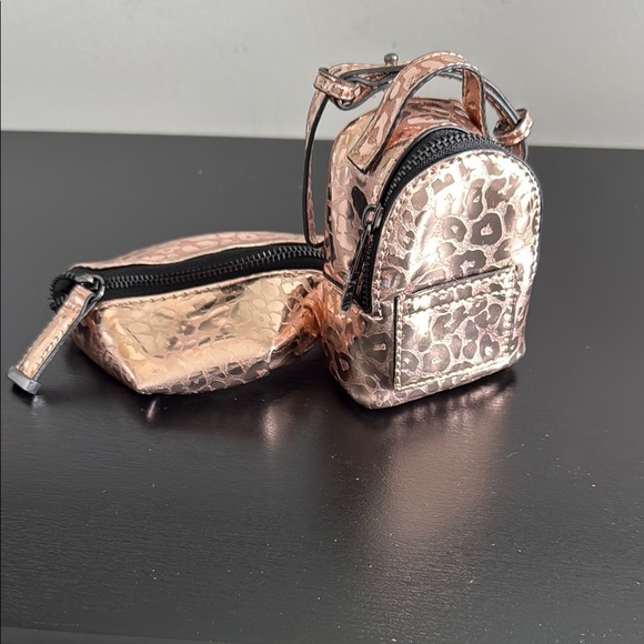 Chic Metallic Mini Backpack and Pouch - Picture 1 of 5